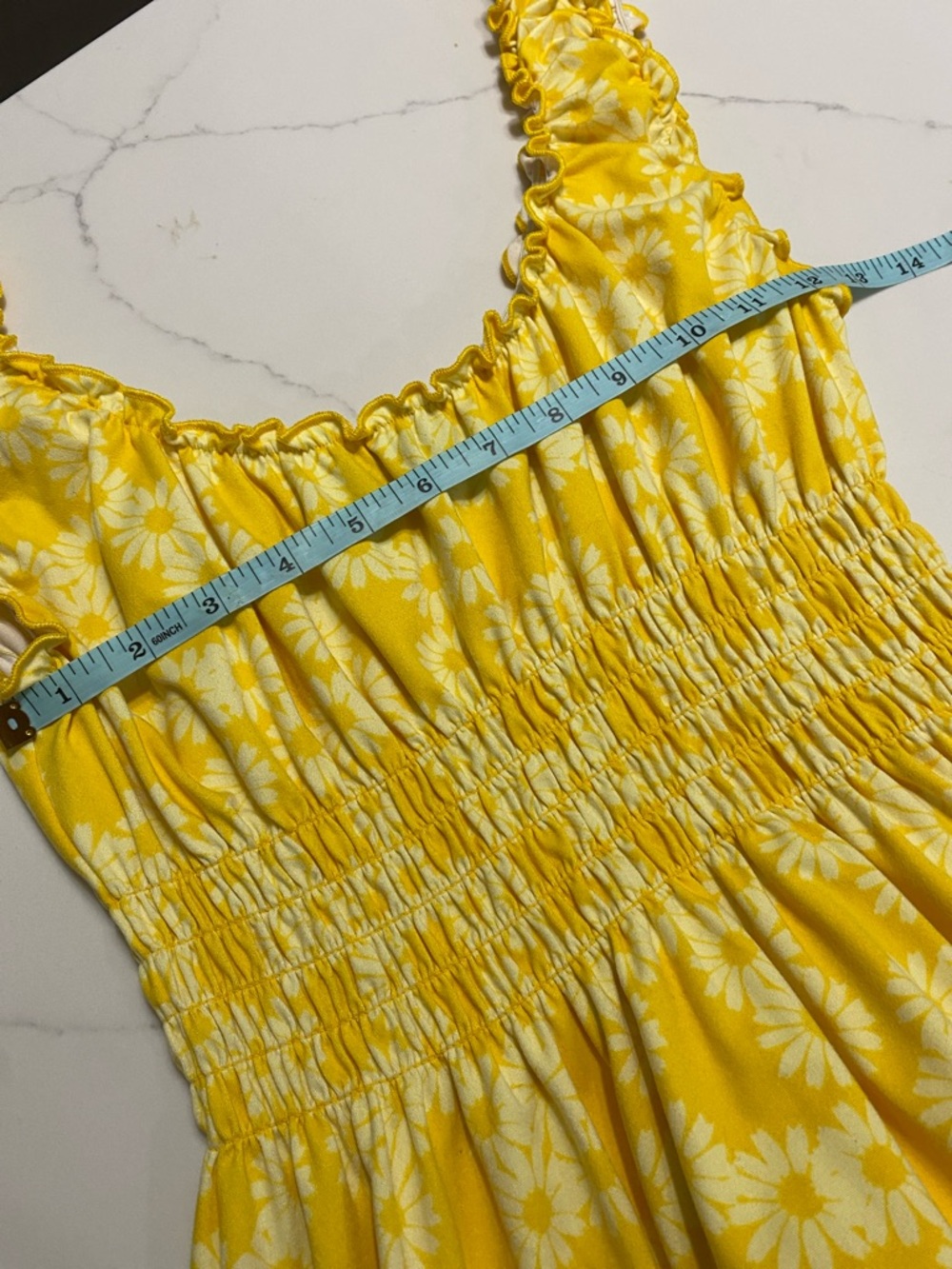 Urban Outfitters Womans Izzy Yellow Cottagecore Floral Mini Dress SZ MEDIUM - Picture 7 of 7